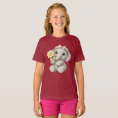 Cute Crochet Elephant Girl with Flower – Gift idea T-shirt (Voorkant volledig)
