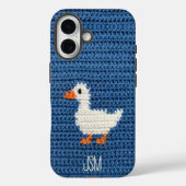 Cute Crochet Squirrel Custom Initials Monogram Case-Mate iPhone Case (Achterkant)