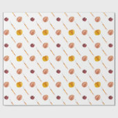 Cute Crochet Yarn Pattern Cadeaupapier (Vlak)