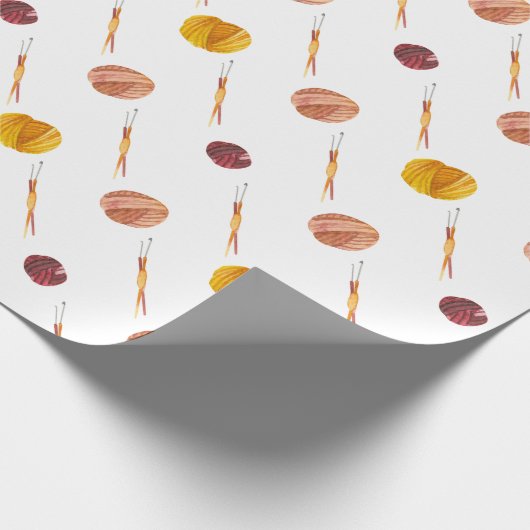 Cute Crochet Yarn Pattern Cadeaupapier (Hoek)