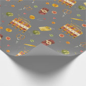 Cute Crochet Yarn Pattern Cadeaupapier (Hoek)