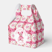 Cute Crocheted Teddy Bear Girl's Baby Shower Bedankdoosjes (Voorkant Zijde)