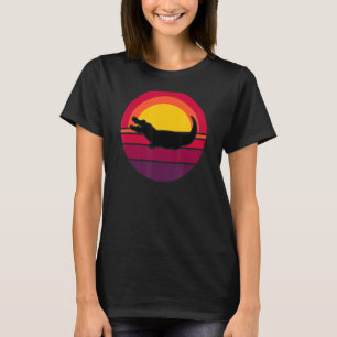 Cute Crocodile Alligator Retro Sunset Reptile mama T-shirt