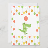 Cute Crocodile Fun Animal Baby shower Kaart (Voorkant)