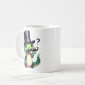 Cute Crocodile Gentleman Fun Art Koffiemok (Voorkant links)