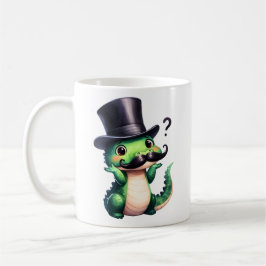 Cute Crocodile Gentleman Fun Art Koffiemok