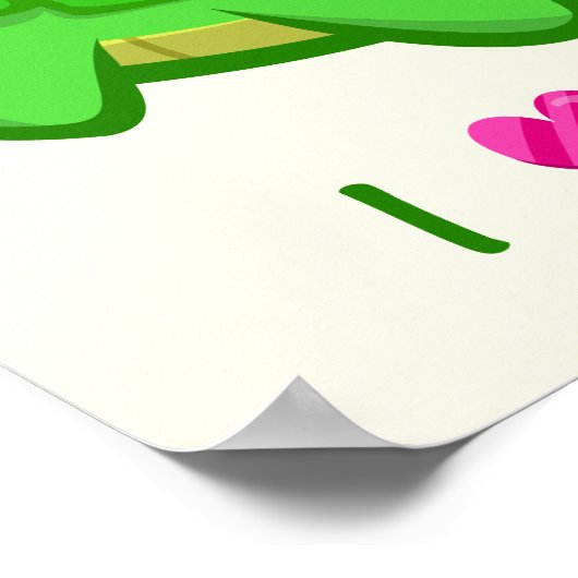 Cute crocodile love kawaii cartoon baby poster (Hoek)