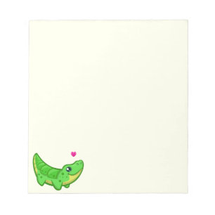 Cute crocodile love kawaii cartoon kinder notitieblok