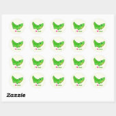 Cute crocodile love kawaii cartoon kinder ronde sticker (Vel)