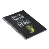 Cute Crocodile Lover Gifts Funny Animal Humor Notitieboek (Rechterzijde)
