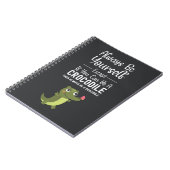 Cute Crocodile Lover Gifts Funny Animal Humor Notitieboek (Linkerzijde)