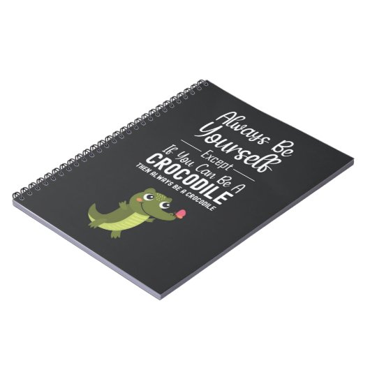 Cute Crocodile Lover Gifts Funny Animal Humor Notitieboek (Linkerzijde)