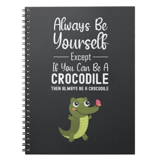 Cute Crocodile Lover Gifts Funny Animal Humor Notitieboek (Voorkant)
