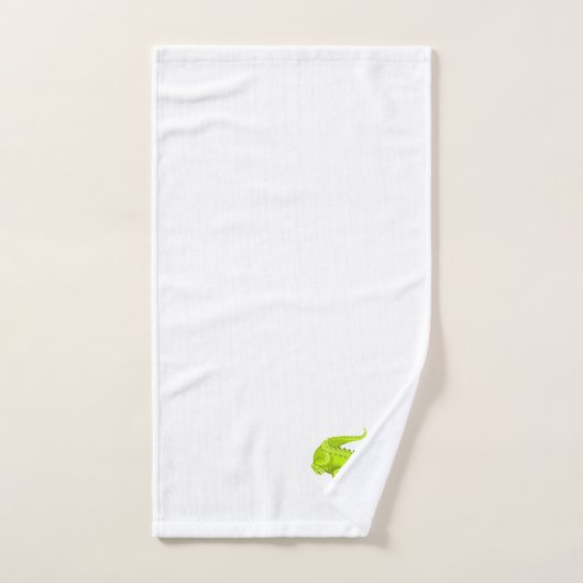 Cute Crocodile on White Bath Towel Set Bad Handdoek (Handdoek)