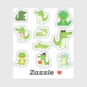 Cute Crocodile Stickers (Vel)