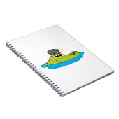 Cute Crocodile with Newsboy Cap - Funny Cartoon Notitieboek (Rechterzijde)