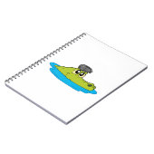 Cute Crocodile with Newsboy Cap - Funny Cartoon Notitieboek (Linkerzijde)