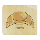 Cute Croissant Kawaii French Pastry Snijplank (Voorkant)