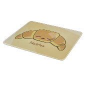 Cute Croissant Kawaii French Pastry Snijplank (Hoek)