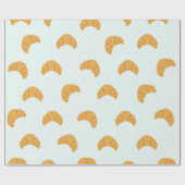 Cute Croissant Wrapping Paper Cadeaupapier (Vlak)