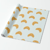 Cute Croissant Wrapping Paper Cadeaupapier (Uitgerold)