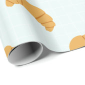 Cute Croissant Wrapping Paper Cadeaupapier (Rol Hoek)