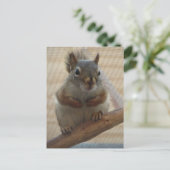 Cute Crouching Squirrel op Branch Briefkaart (Staand voorkant)