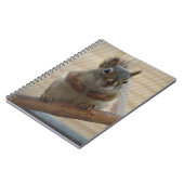 Cute Crouching Squirrel op Branch Notitieboek (Linkerzijde)