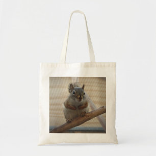 Cute Crouching Squirrel op Branch Tote Bag