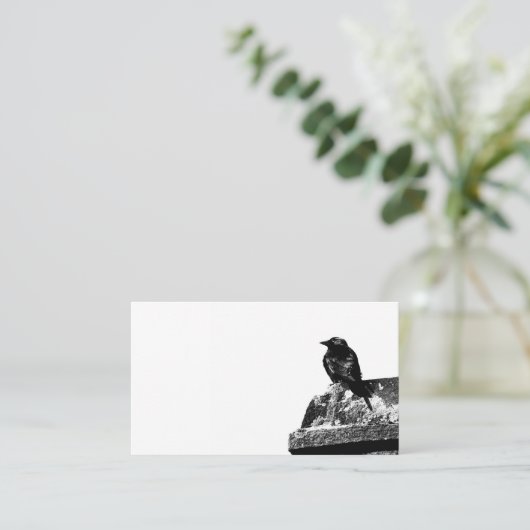 Cute Crow Visitekaartje (Staand voorkant)
