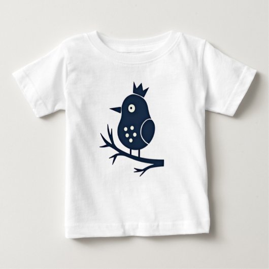Cute Crowned Bird Toddler T-Shirt (Voorkant)