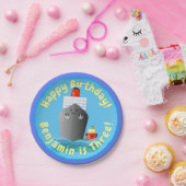 Cute cruise boot cartoon illustration papieren bordje (Feest)