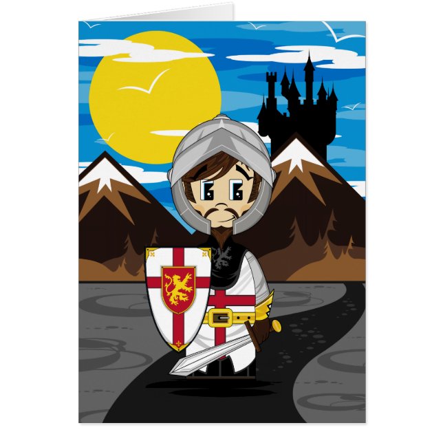 Cute Crusader Knight Card (Voorkant)