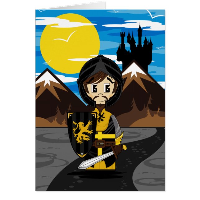 Cute Crusader Knight Card (Voorkant)