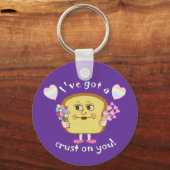 Cute Crust op You Valentijnsdag Pun Sleutelhanger (Voorkant)