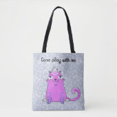 Cute cryptokitty Bella wil Canvas tas spelen (Voorkant)