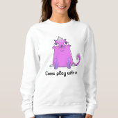 Cute cryptokitty Bella wil spelen Trui (Voorkant)