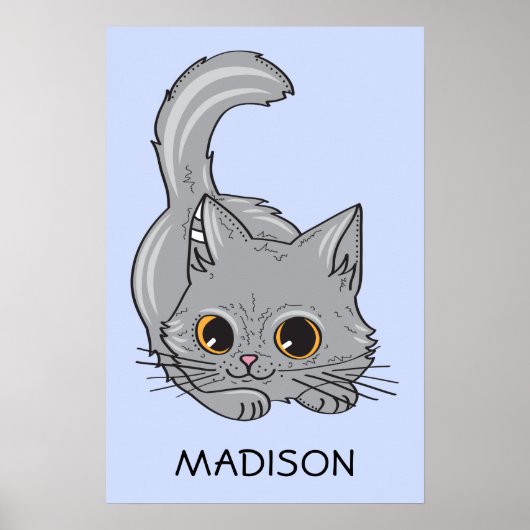 Cute Cta aangepaste naam en kleuren-poster Poster (Voorkant)