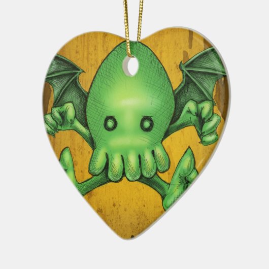 Cute Cthulhu Chibi Kneel voor mij Keramisch Ornament (Links)