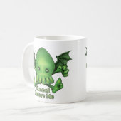 Cute Cthulhu Chibi Kneel voor mij Koffiemok (Voorkant links)