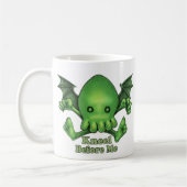 Cute Cthulhu Chibi Kneel voor mij Koffiemok (Links)