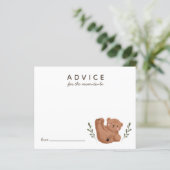 Cute Cub Beer Advice voor mammie Kaart (Staand voorkant)