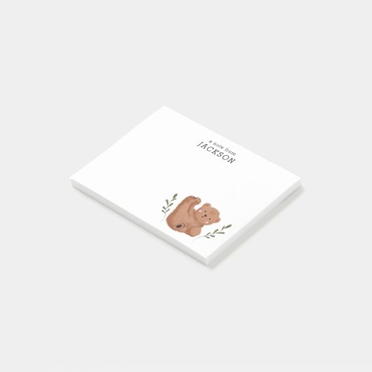 Cute Cub Beer Personalized Post-it® Notes (Schuin)