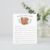 Cute Cub Beer Shower wenst Baby Kaart (Staand voorkant)