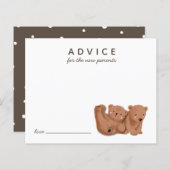 Cute Cub Beer Twins Advice voor de Nieuwe Ouders (Voorkant / Achterkant)
