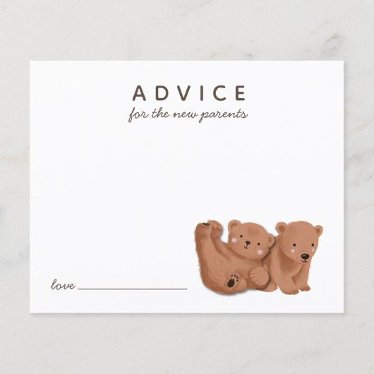 Cute Cub Beer Twins Advice voor de Nieuwe Ouders (Voorkant)