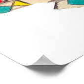 Cute cuckoo klok retro  Valentijn Poster (Hoek)