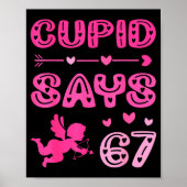 Cute Cud Says 67 Funny Meme Nk Valentine's Day  Poster (Voorkant)