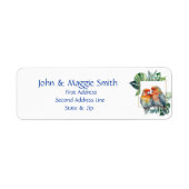Cute Cuddling Parrot Bird, Natuur Address Label (Voorkant)