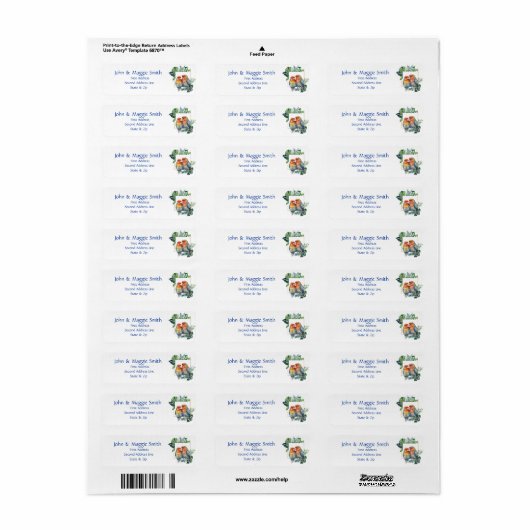 Cute Cuddling Parrot Bird, Natuur Address Label (Full Sheet)